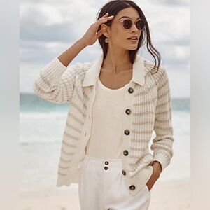 Garnet Hill Maren Linen & Organic-Cotton
Cardigan